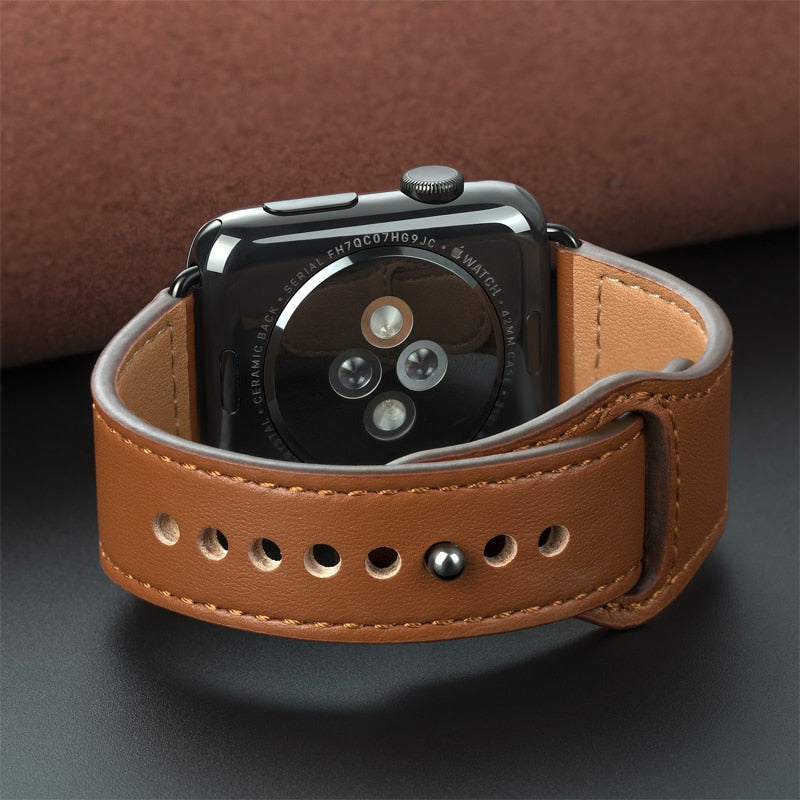 Classic Leather Apple Watch Strap | Multiple Colours & Sizes - BAYRAW 